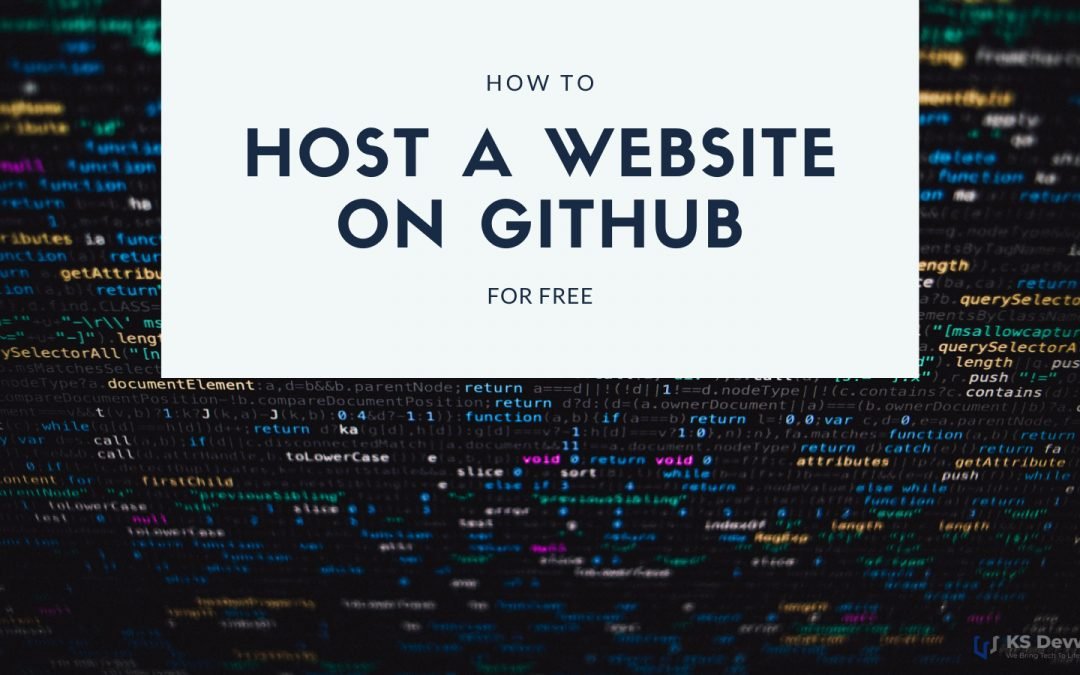 How to Host a Website on Github for Free – [2021]